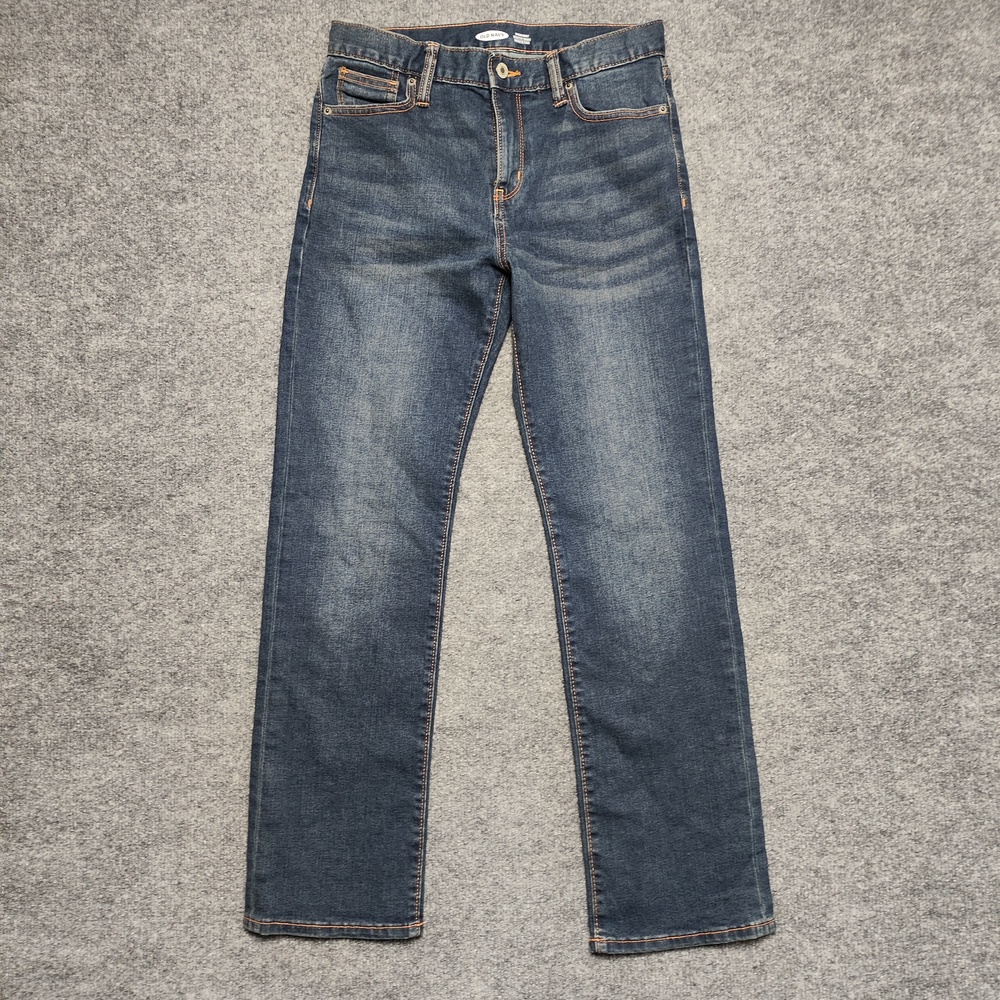 Old Navy Jeans Boys 14 Blue Denim Straight Built-In Flex Stretch Play School
